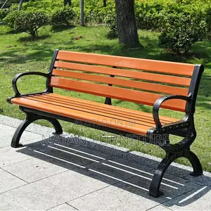 Photo - Wooden Metal Frame Chair for Coridor,Garden,School Compound