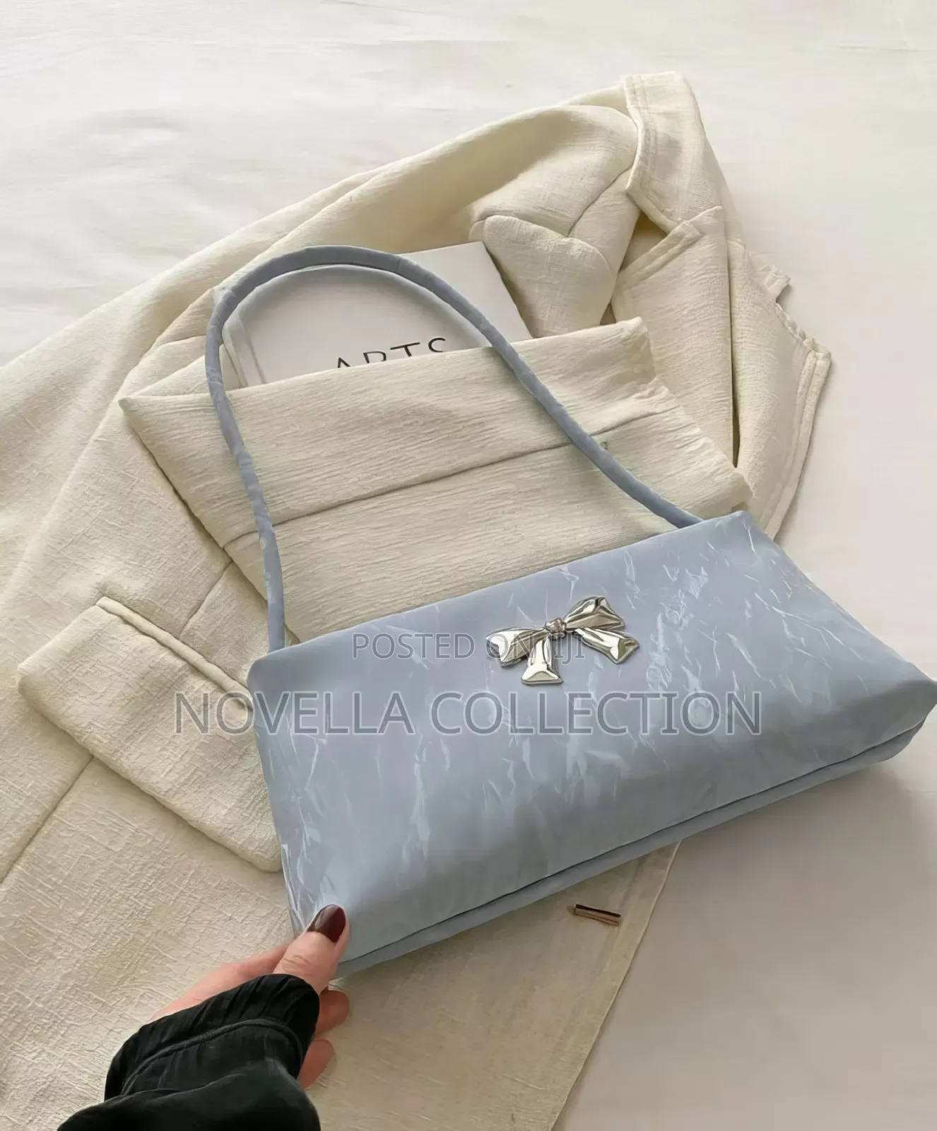 Light Blue Color Hand Bag (Available on Hand)
