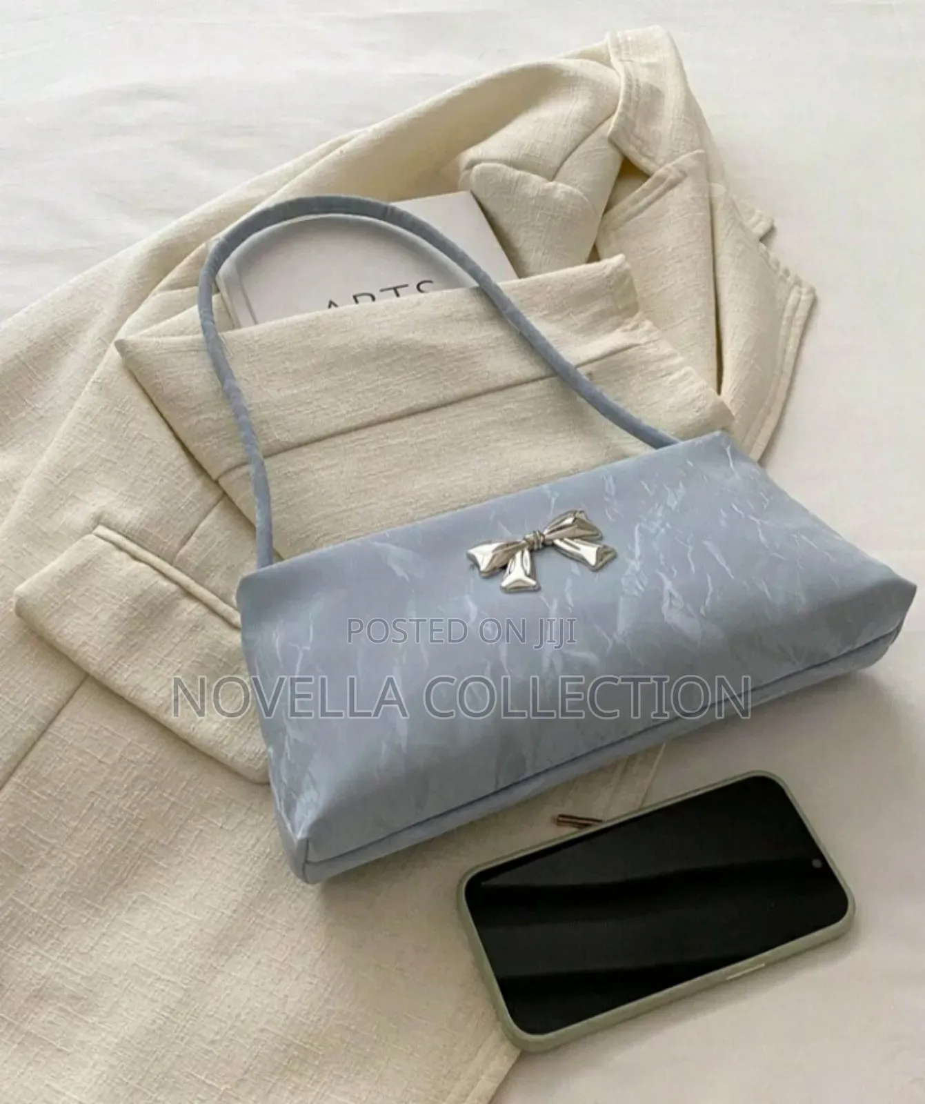 Light Blue Color Hand Bag (Available on Hand)