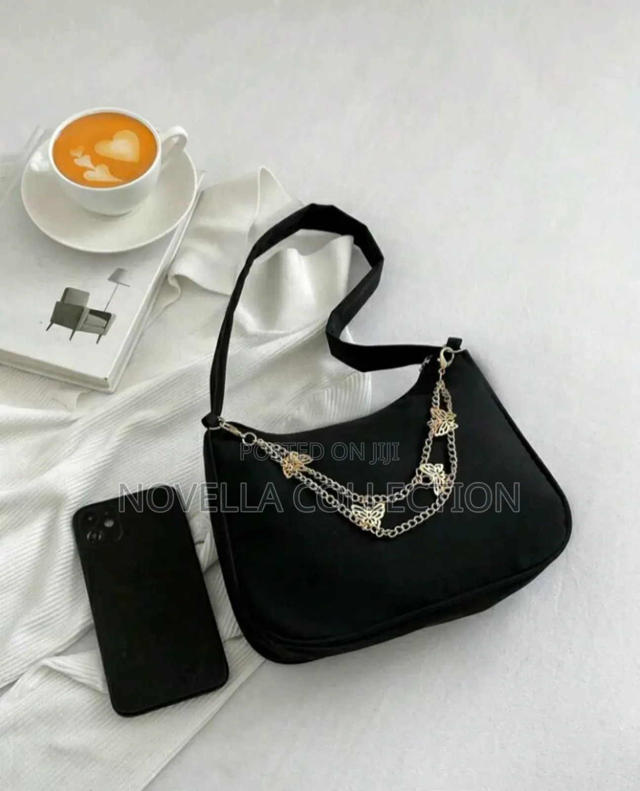 Black Color Hand Bag (Available on Hand)