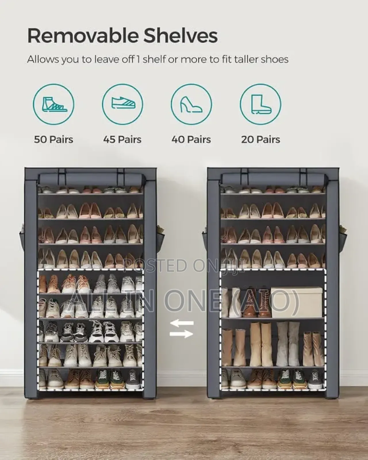 9 Layer Shoes Rack የጫማ ማስቀመጫ