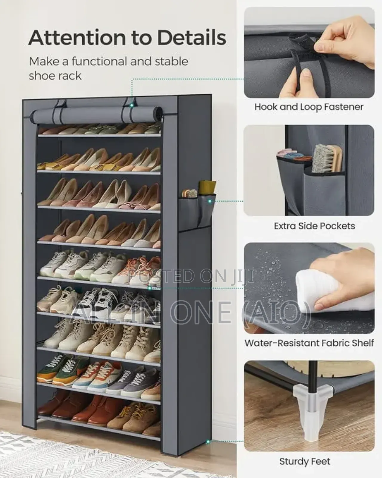 9 Layer Shoes Rack የጫማ ማስቀመጫ