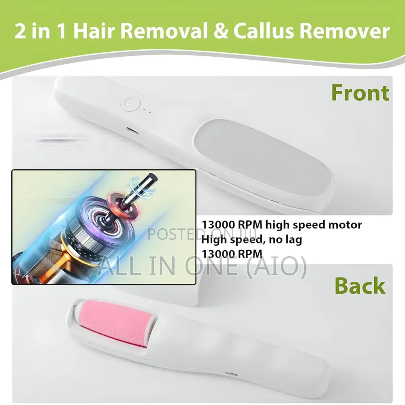 Original Foot Grinder 2in1 Electric Hair Remover