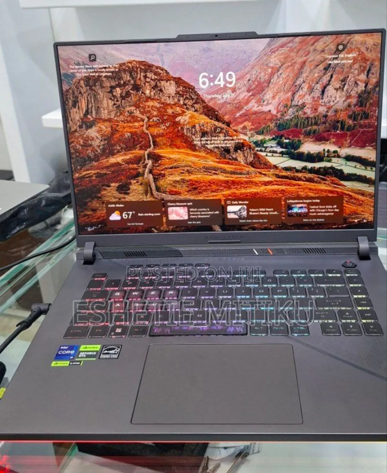 New Laptop Asus ROG Strix G15 32GB Intel Core I7 SSD 1T