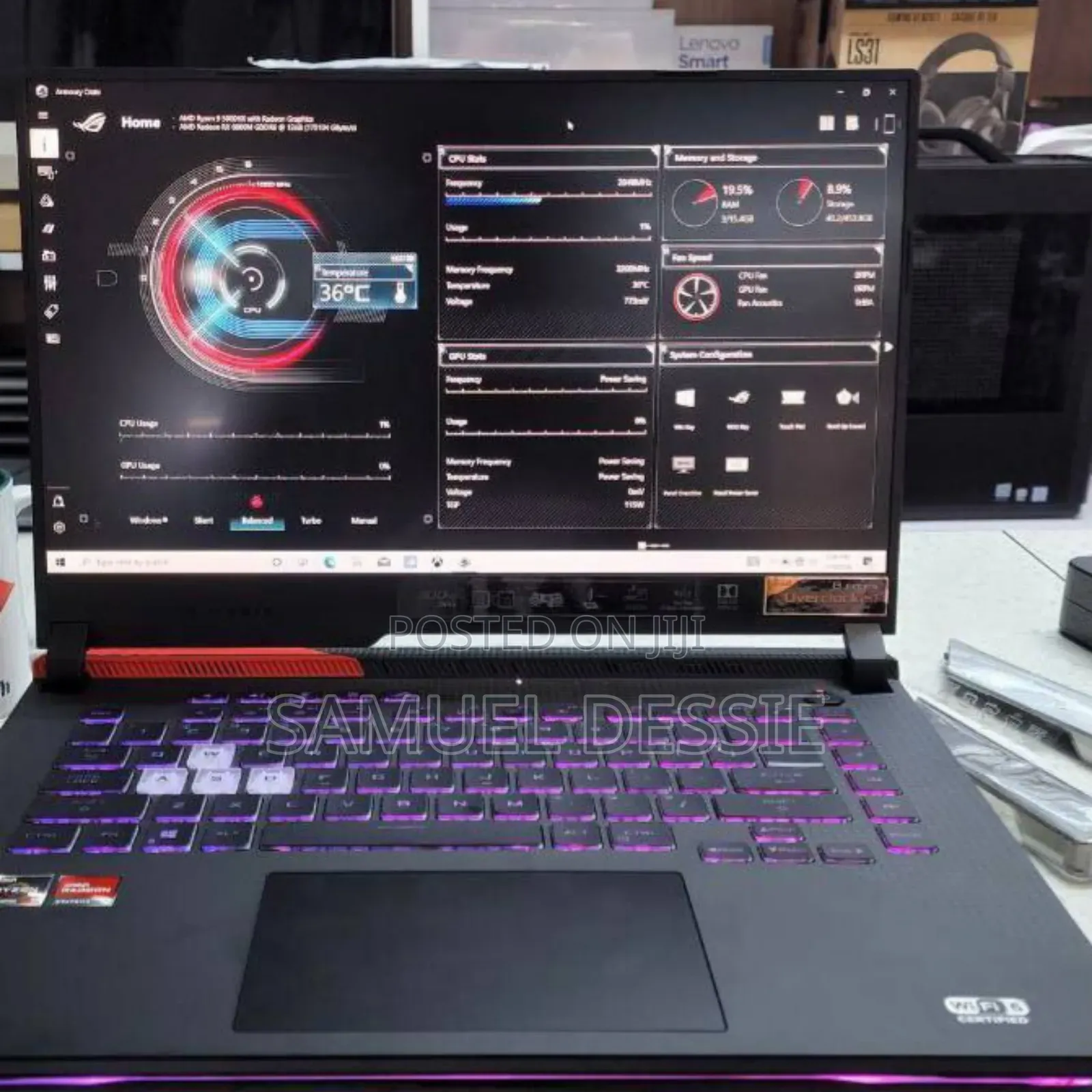 New Laptop Asus ROG Strix G15 16GB AMD Ryzen 9 SSD 512GB