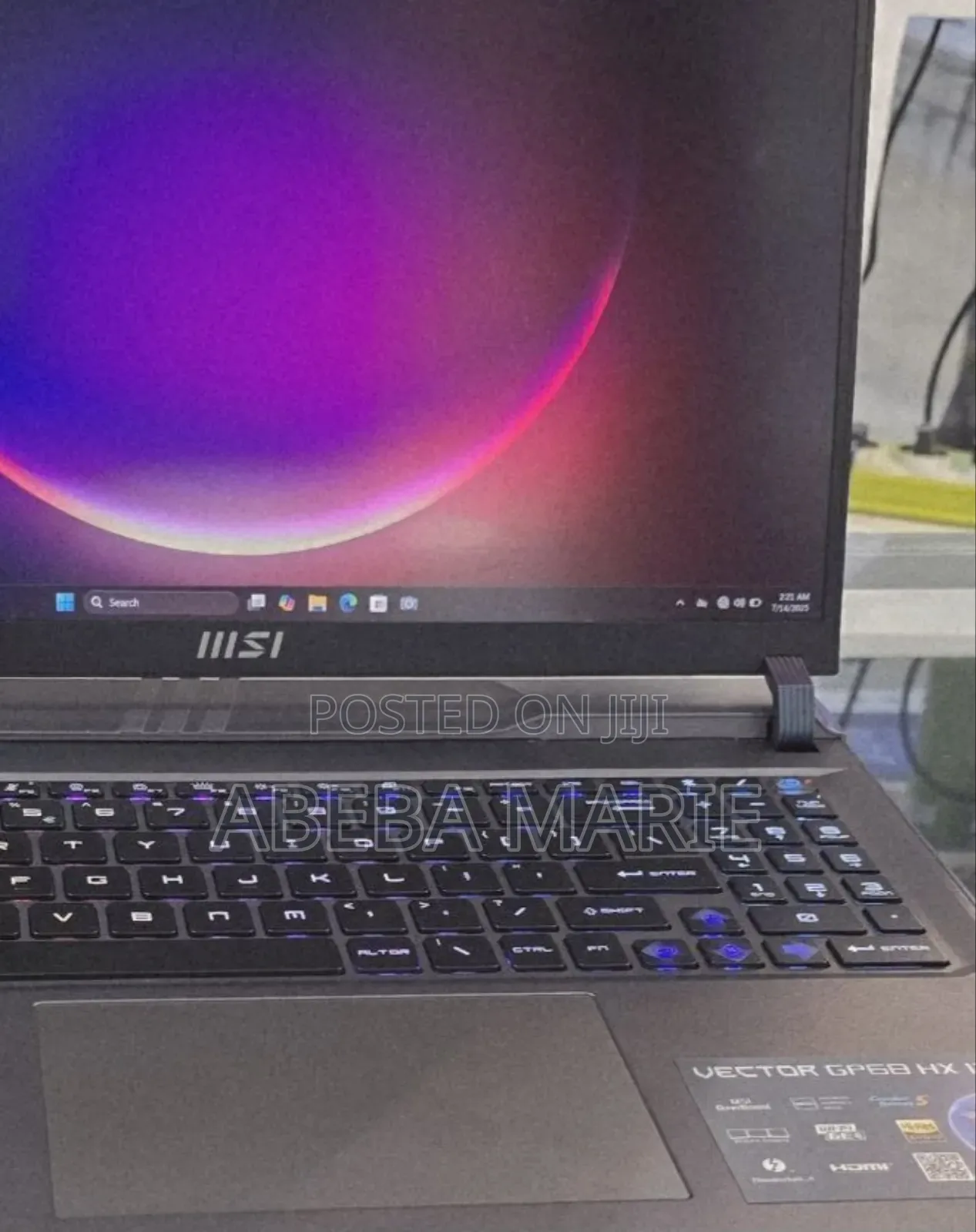 New Laptop MSI Vector 16 HX AI A2XWIG 16GB Intel Core I9 SSD 1T