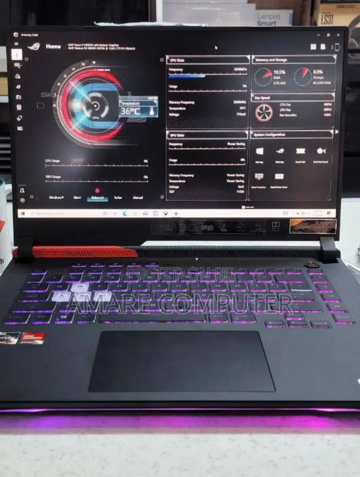 New Laptop Asus 16GB AMD Ryzen 9 SSD 512GB