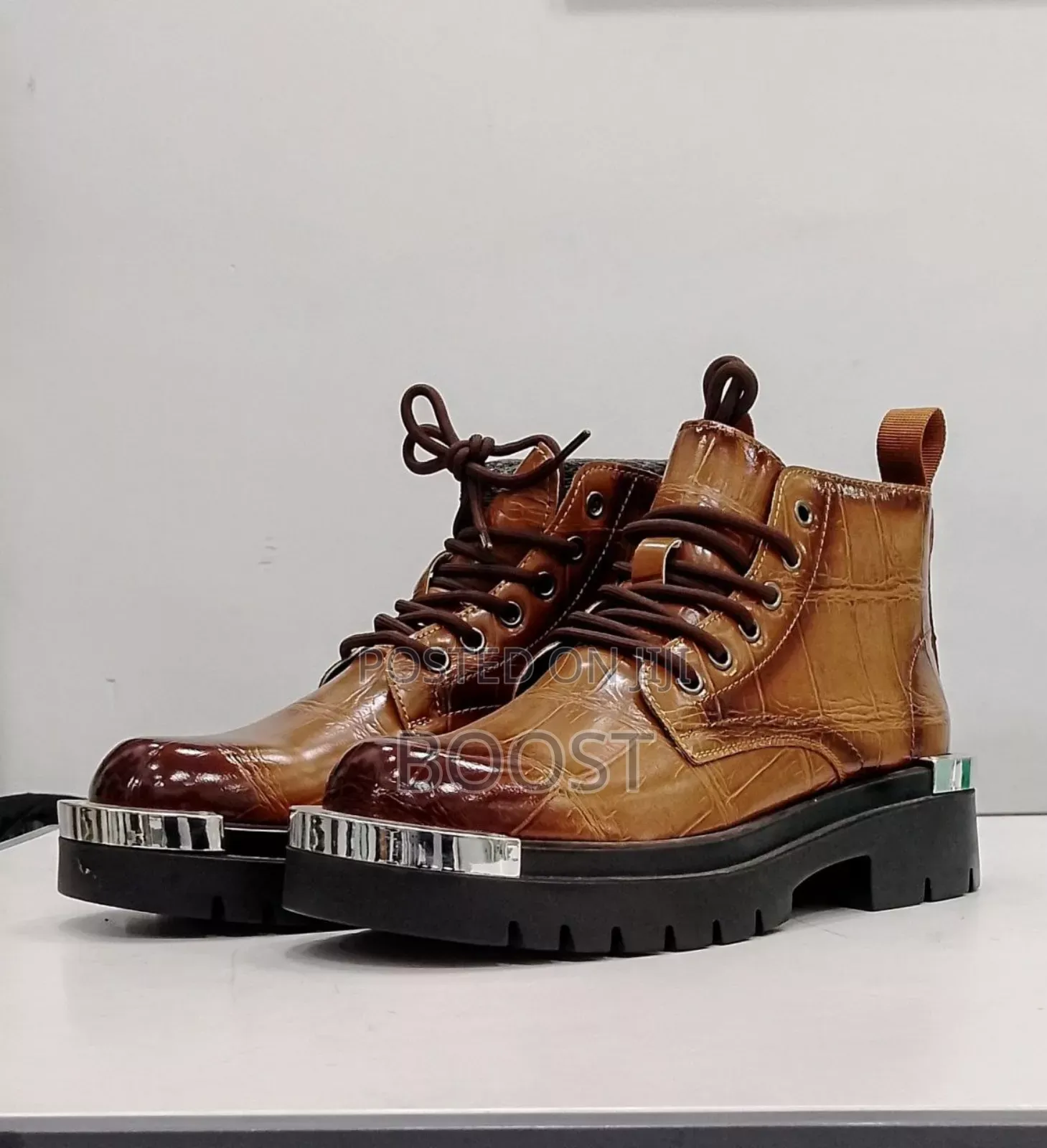 High-Top Leather Boots