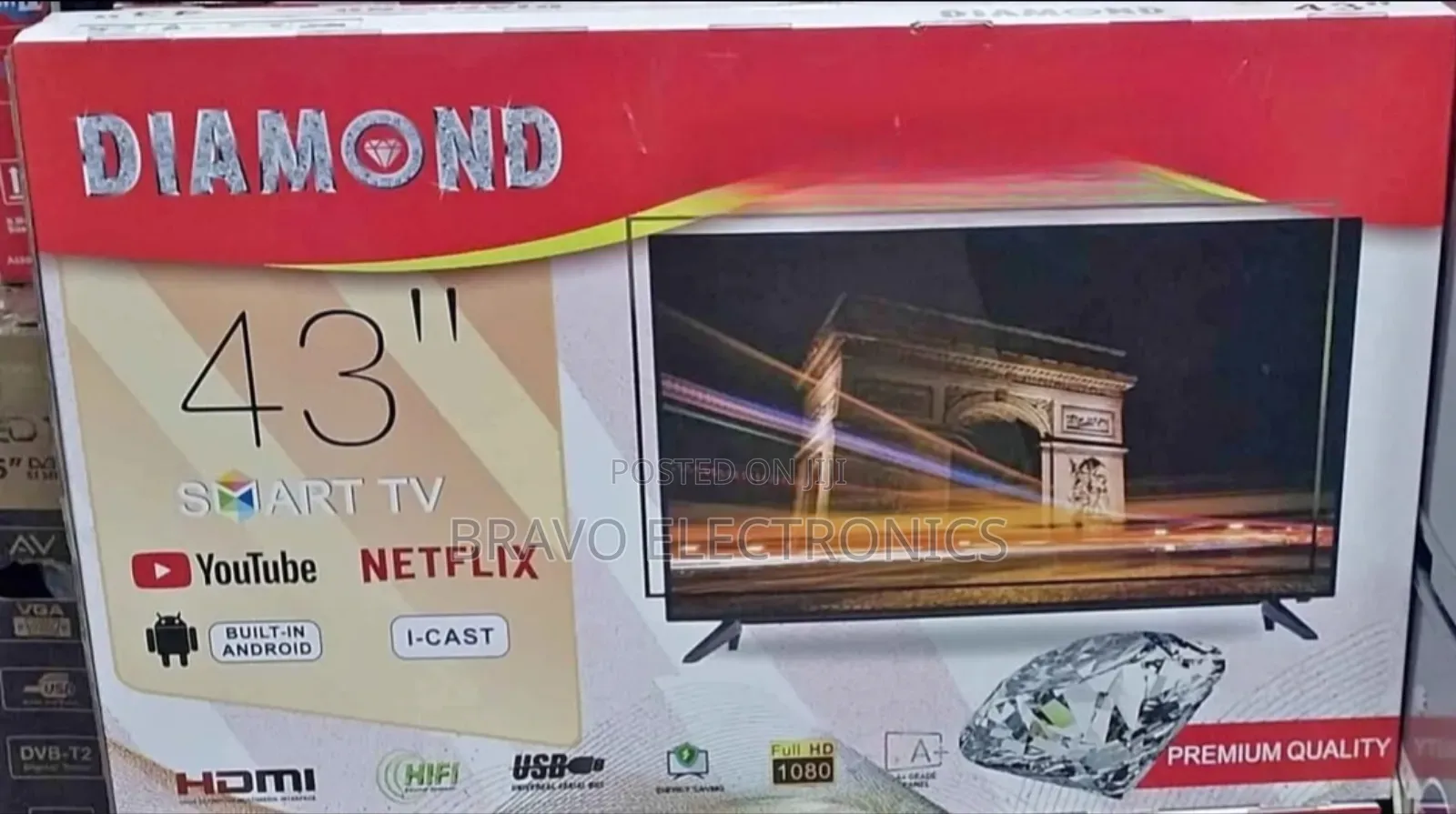 Diamond 43” Smart Tv – Crystal Clear Picture Design