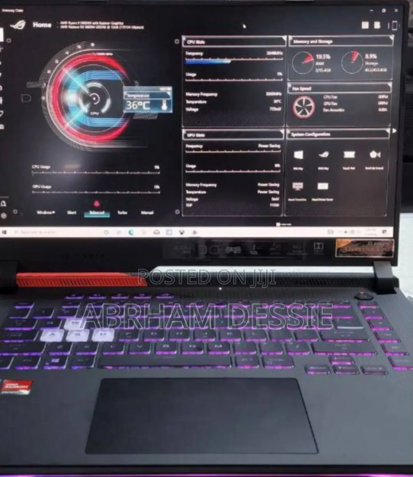 New Laptop Asus 16GB AMD Ryzen 9 SSD 512GB