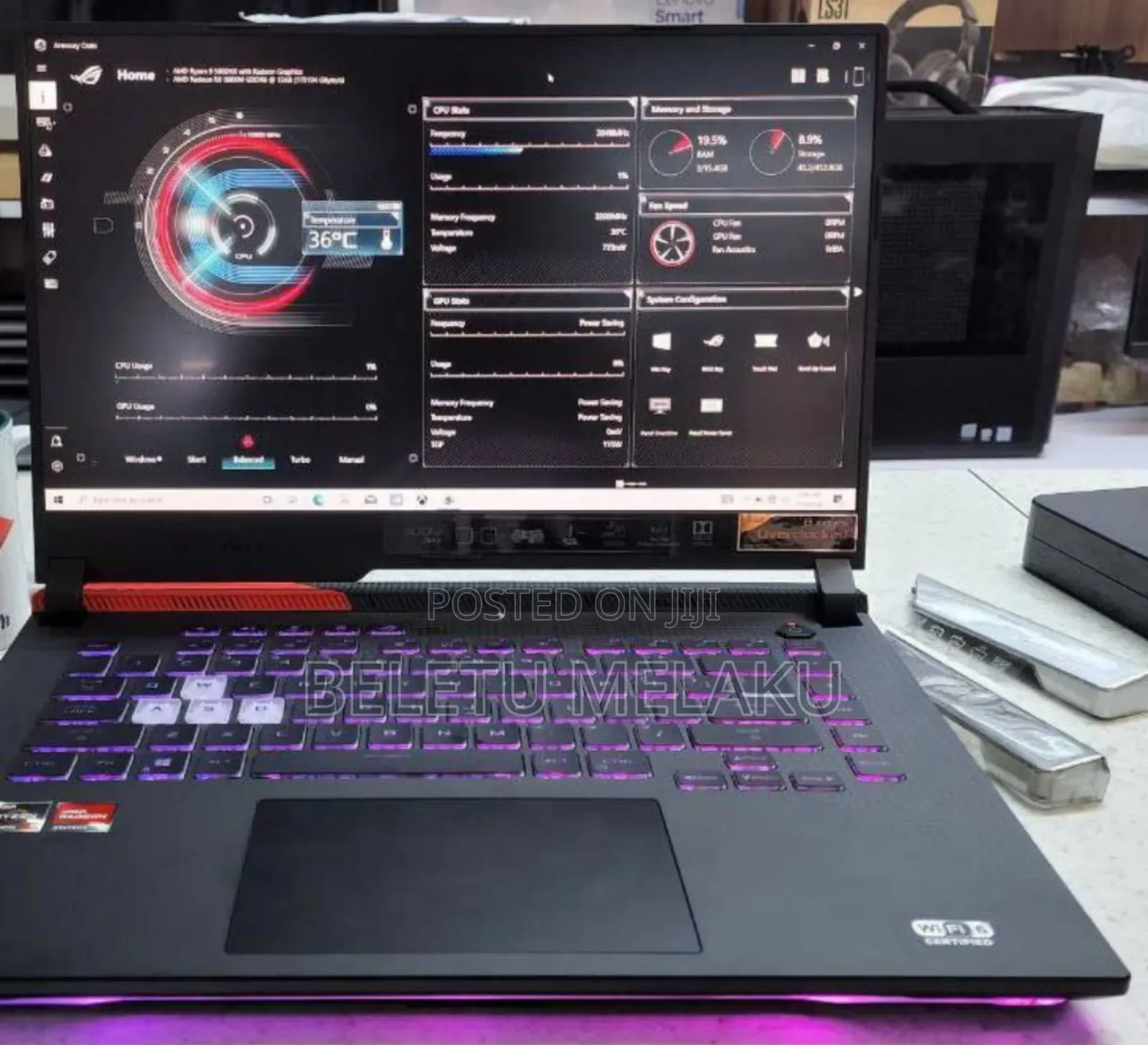 New Laptop Asus ROG Strix G16 G614 16GB AMD Ryzen 9 SSD 512GB