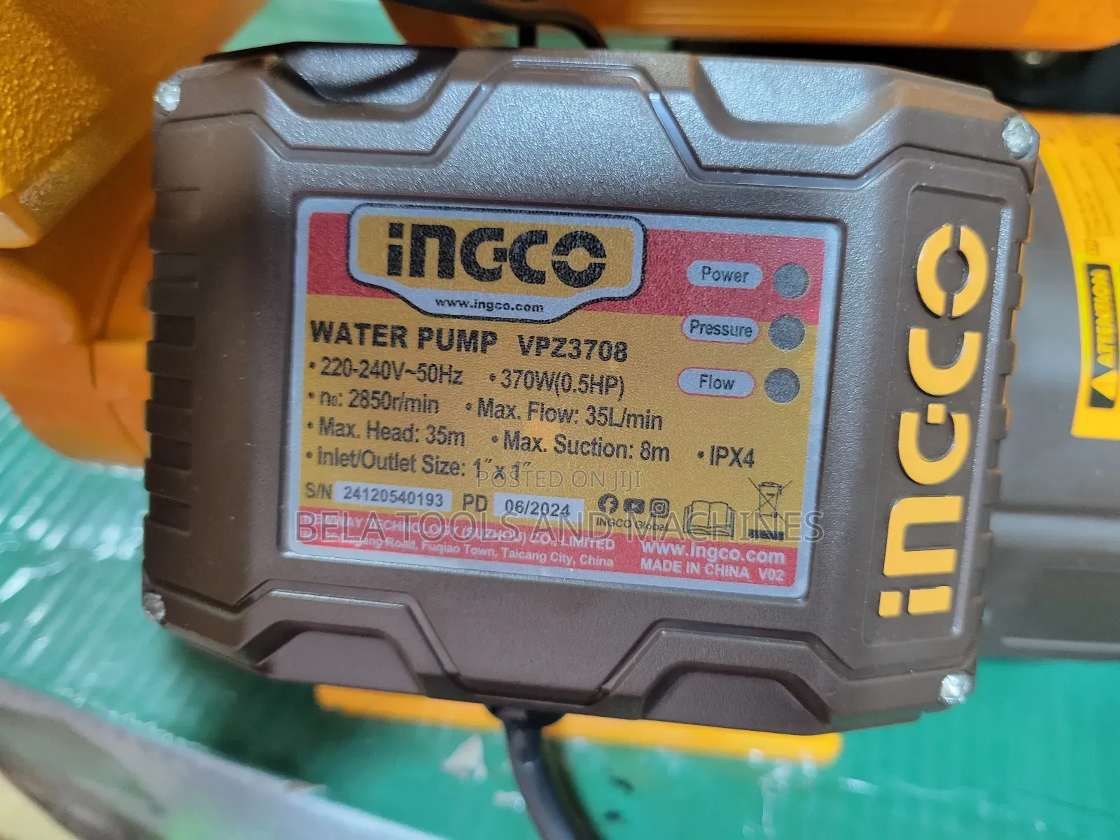 Ingco Booster Pump 0.5hp Water Pump