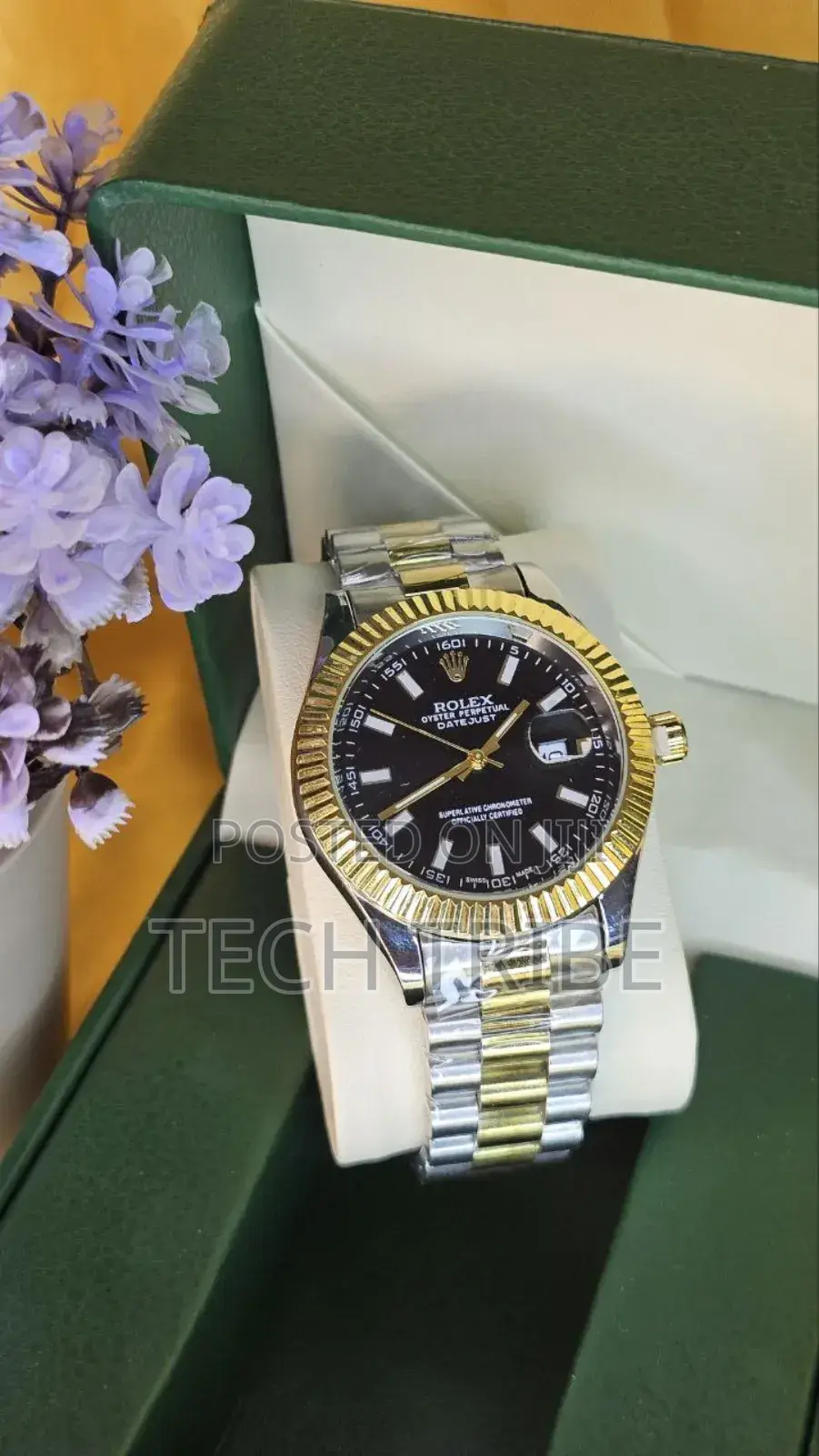 Rolexquartz Movement Stainless Steel Analog Watch for Him