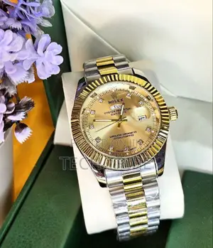 Rolexquartz Movement Stainless Steel Analog Watch for Him