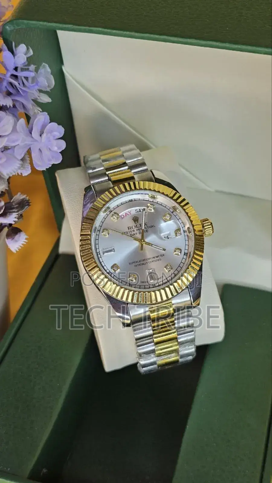 Rolexquartz Movement Stainless Steel Analog Watch for Him