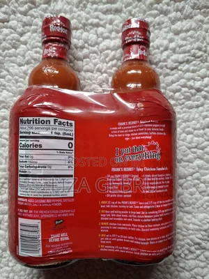 Franks Red Hot Sauce.