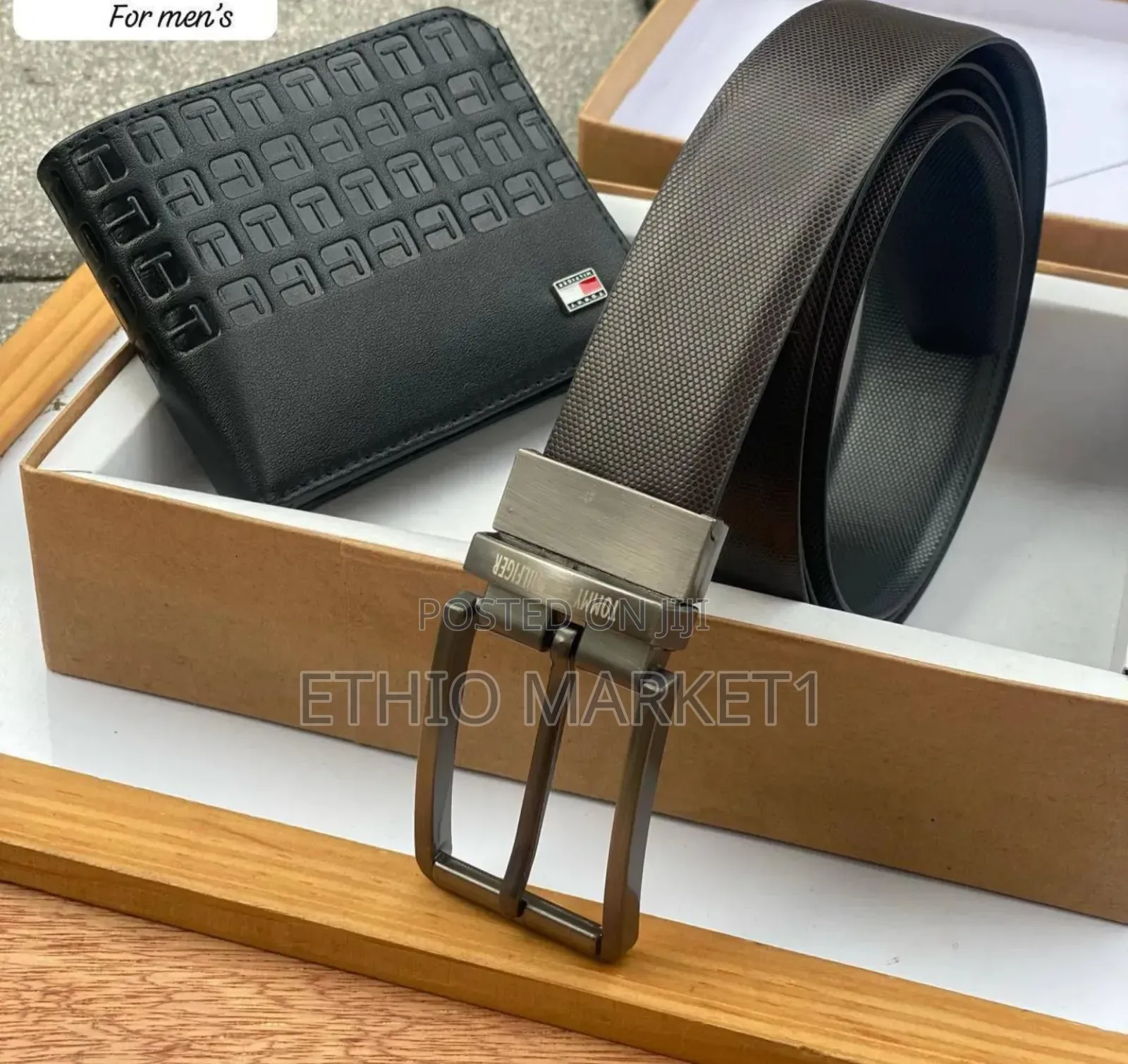 International Brands Wallet + Belt Combo