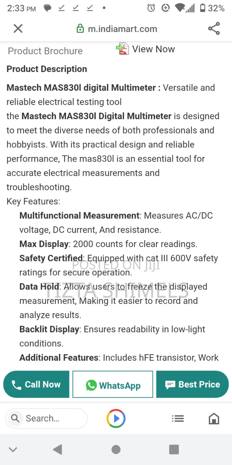 Mastech Digital Multimeter