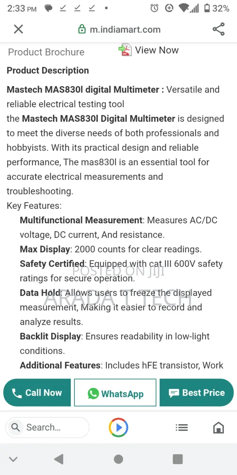 Mastech Digital Multimeter