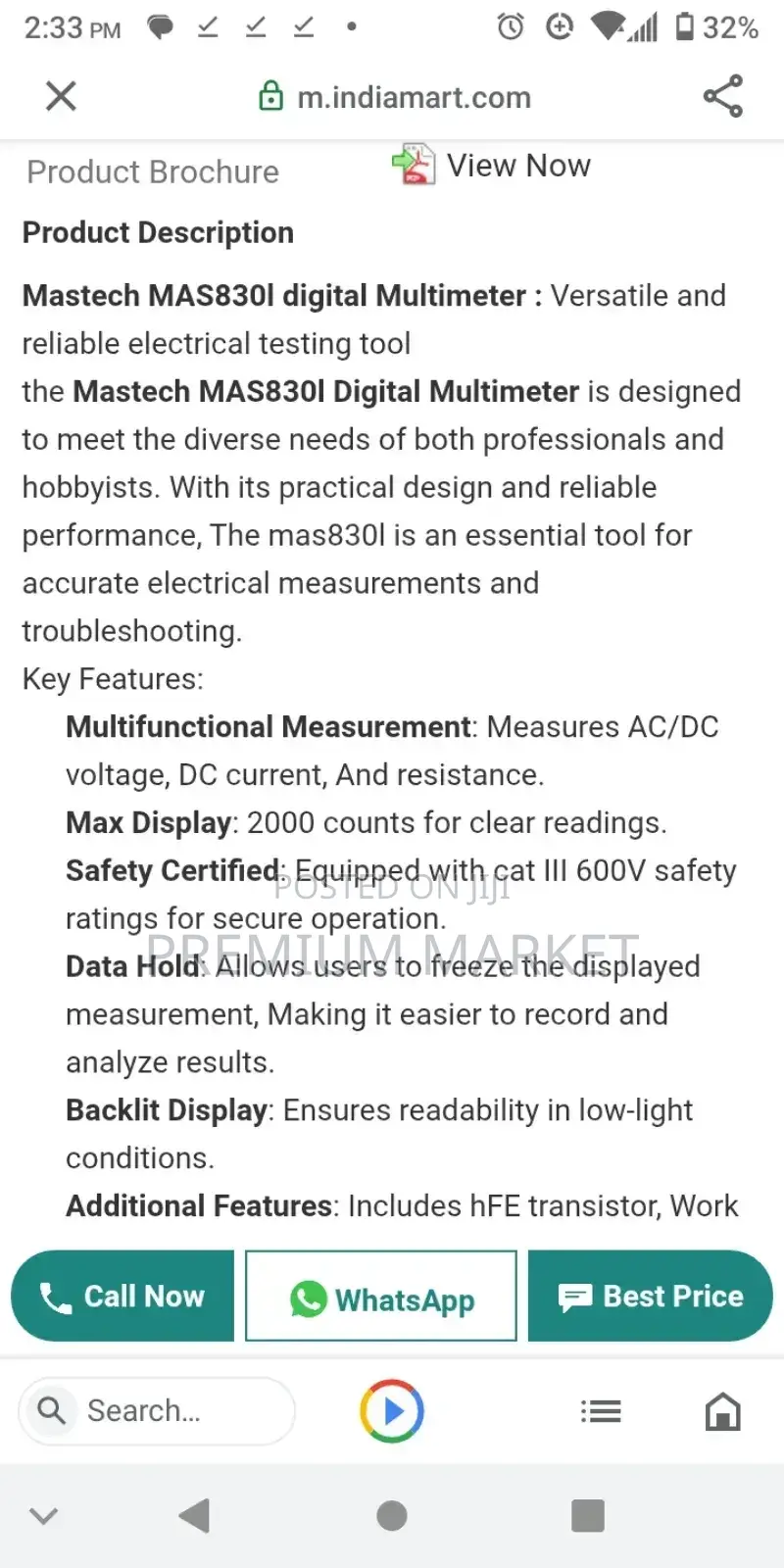Mastech Digital Multimeter