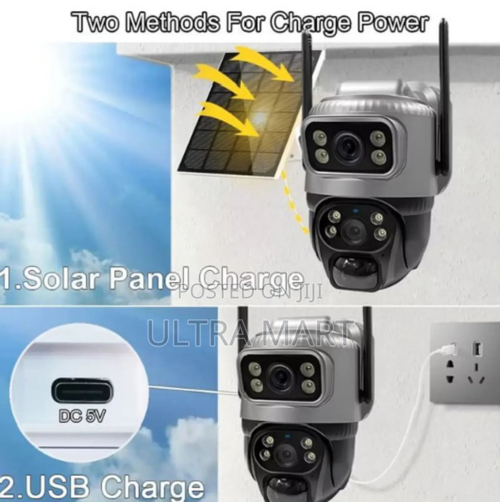 Dual 360° Out-Door Smart Solar 4g Sim Card Camera