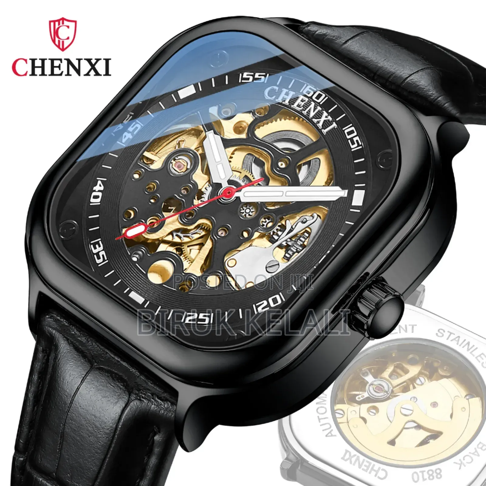 Chenxi Luxury Full Black Mechanical Watch
