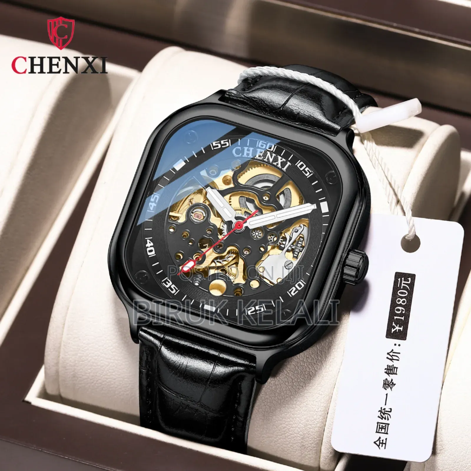 Chenxi Luxury Full Black Mechanical Watch