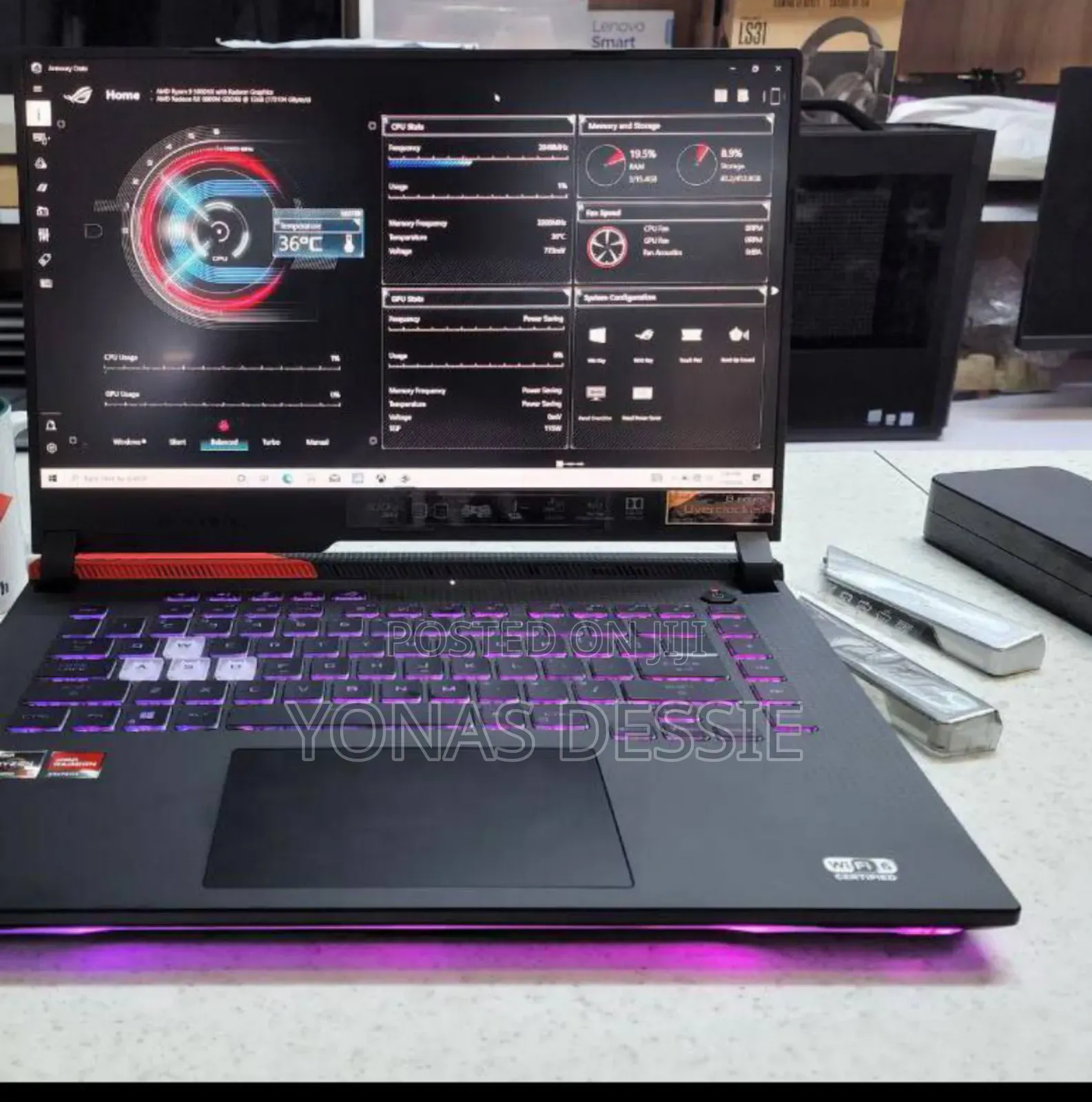 New Laptop Asus ROG Strix G15 G512 16GB AMD Ryzen 9 SSD 512GB