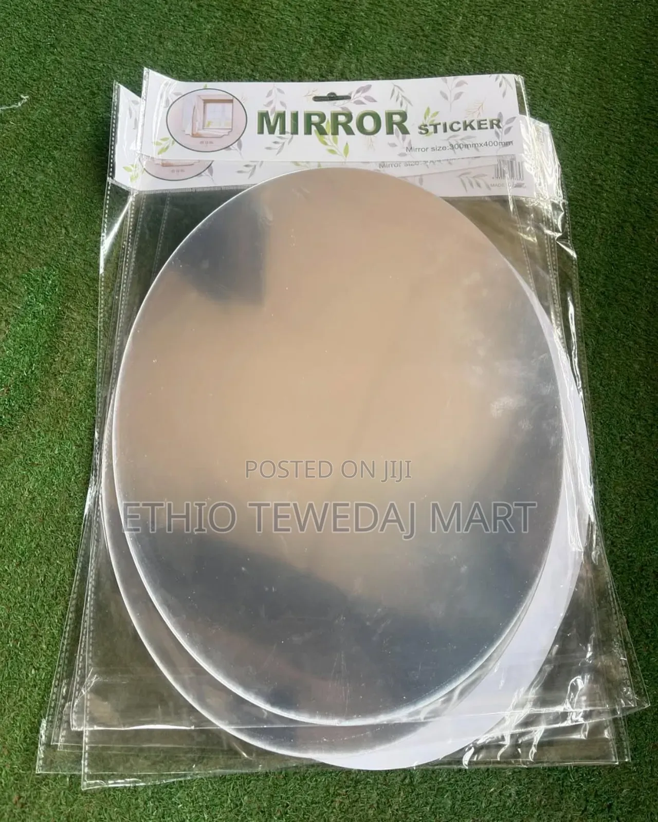 Acrylic Mirror Wall Sticker የማይሰበር ተለጣፊ መስታወት