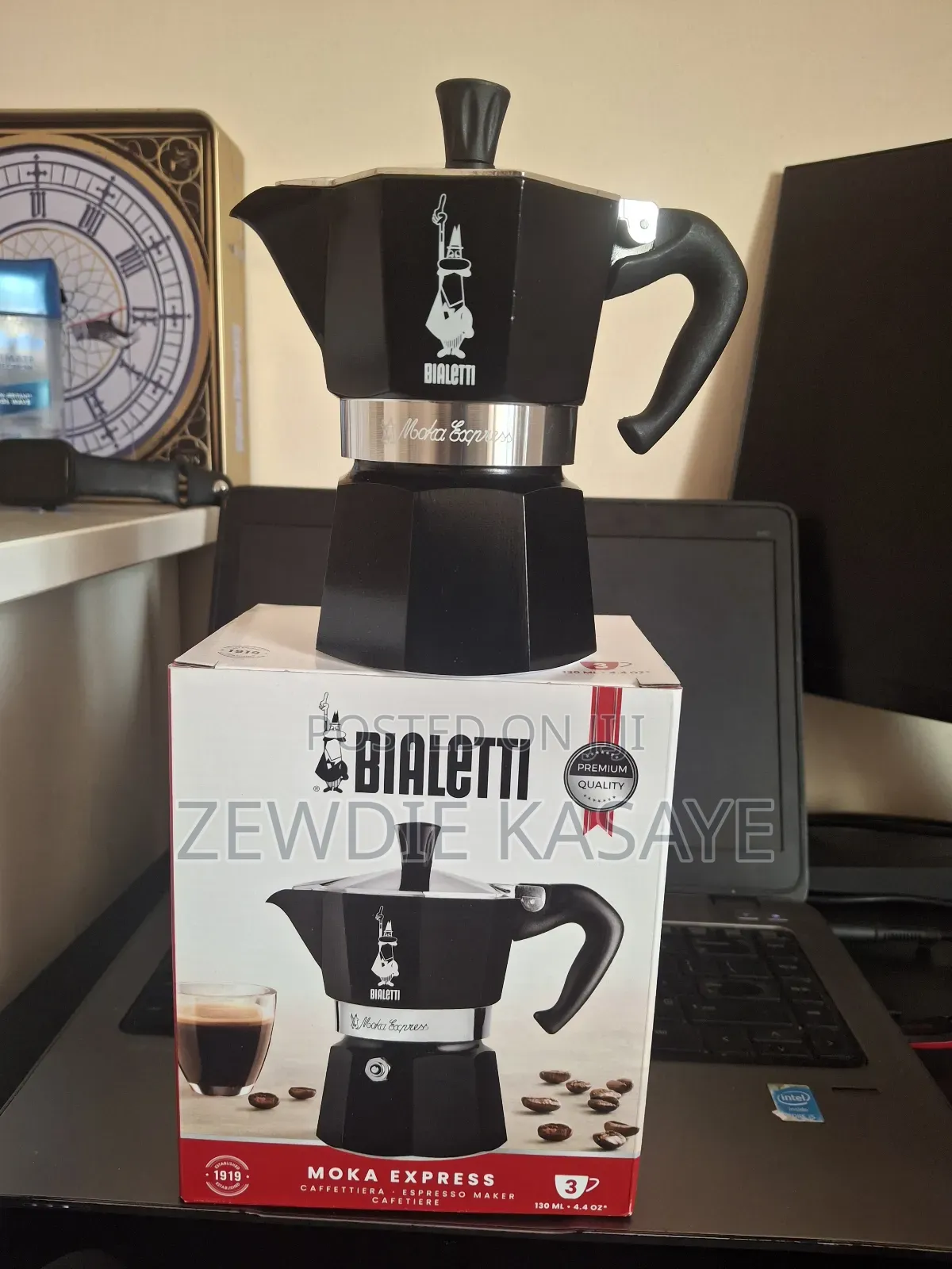 Bialetti Moka Pot 3 Cups- Coffee Maker Mde in Italy