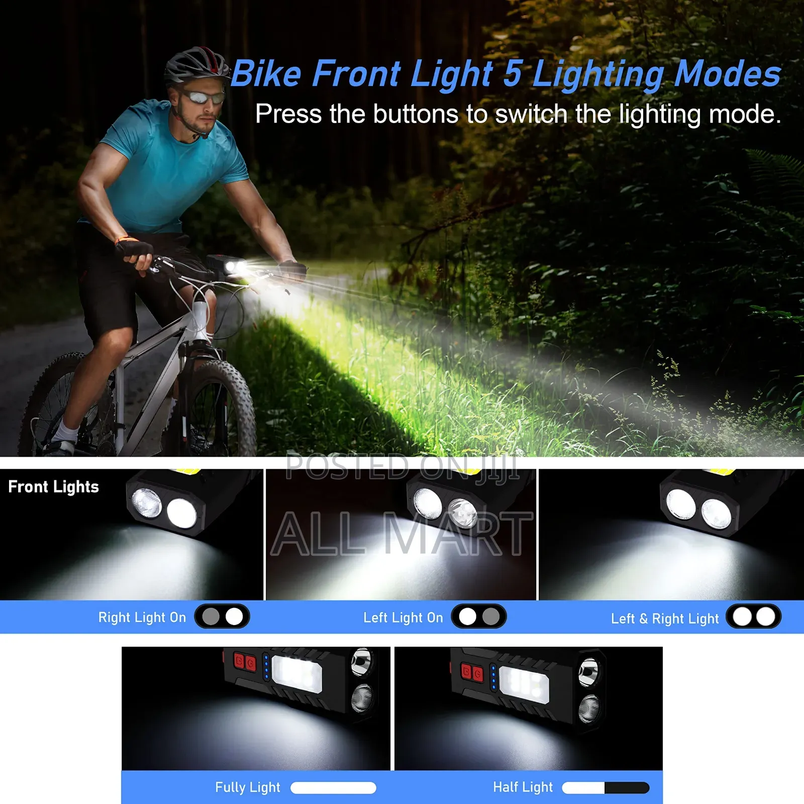 Rechargeable Bicycle Light and Horn