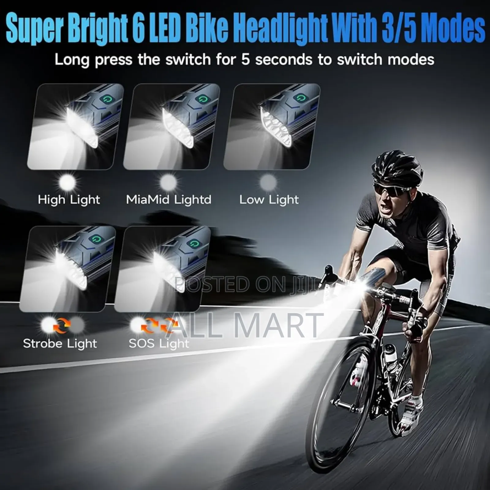 Rechargeable Bicycle Light and Horn