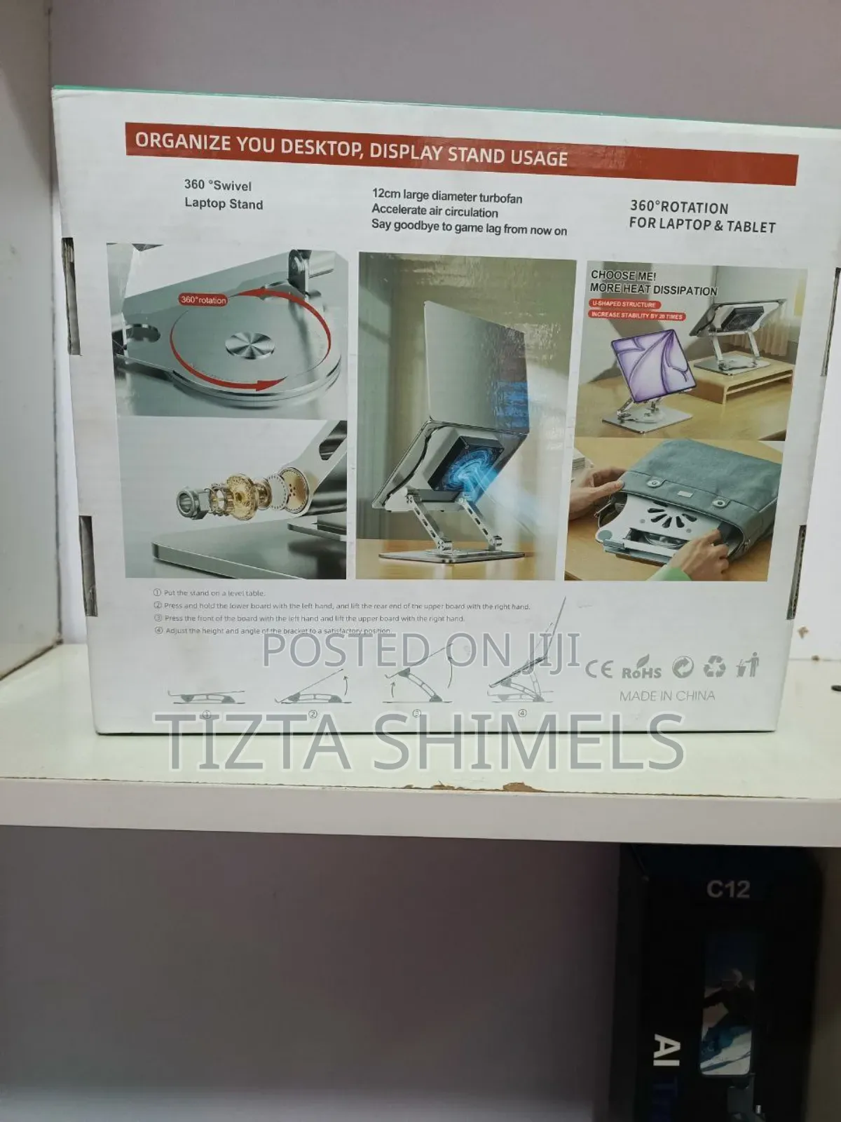 Laptop Stand With Electric Fan