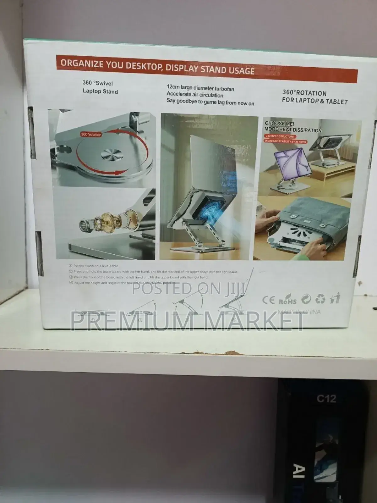 Laptop Stand With Electric Fan