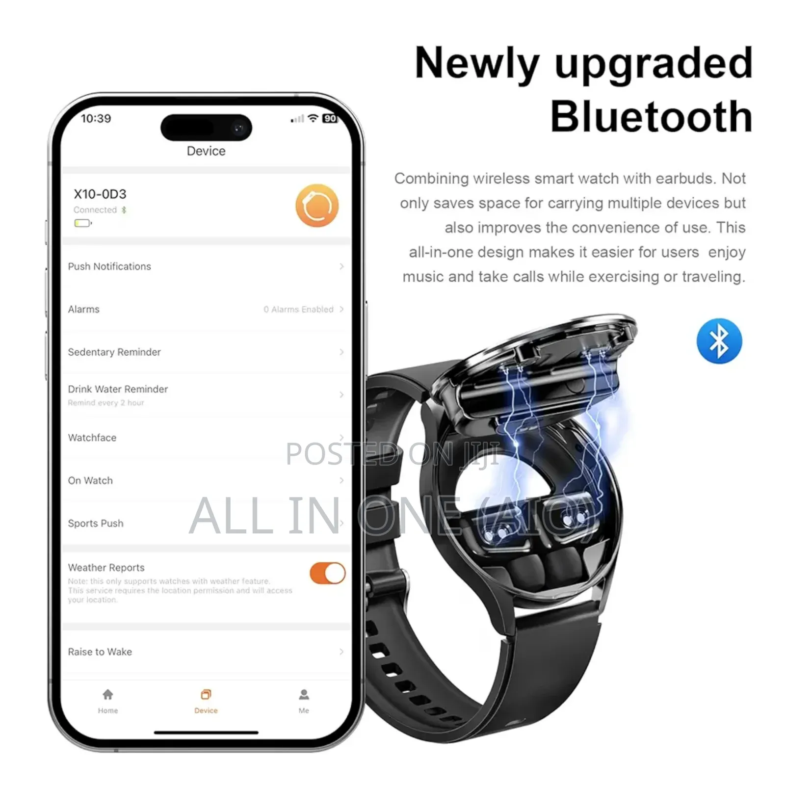 Hainoteko St-7 Smartwatch With Earbuds
