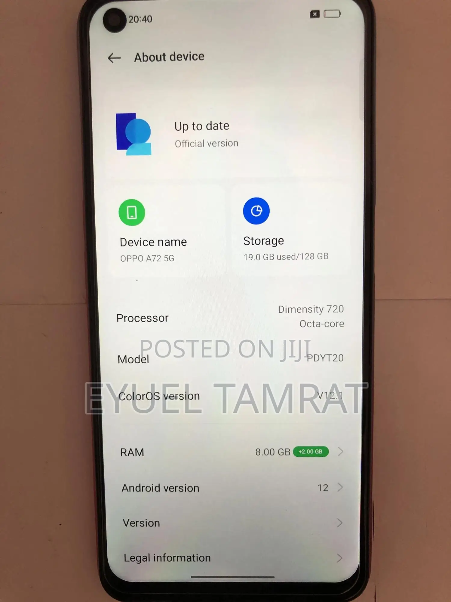 New Oppo A72 5G 128 GB