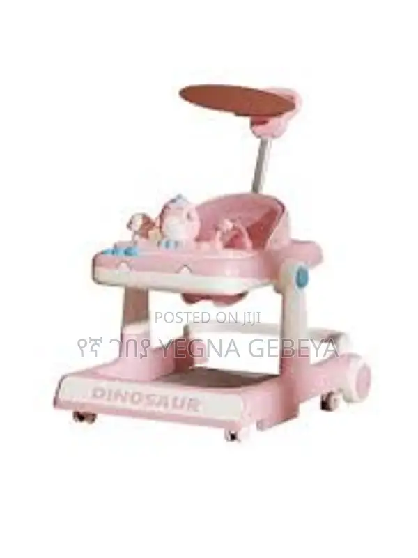 Pink Multifunctional Baby Walker