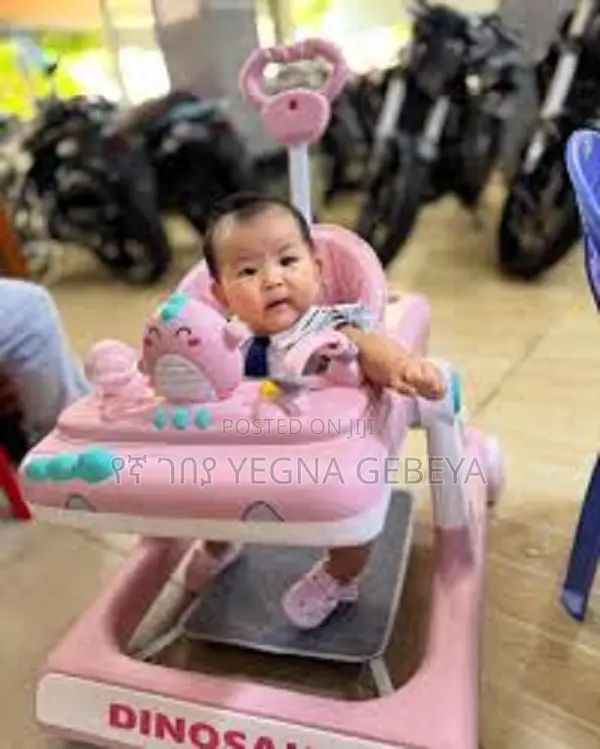 Pink Multifunctional Baby Walker