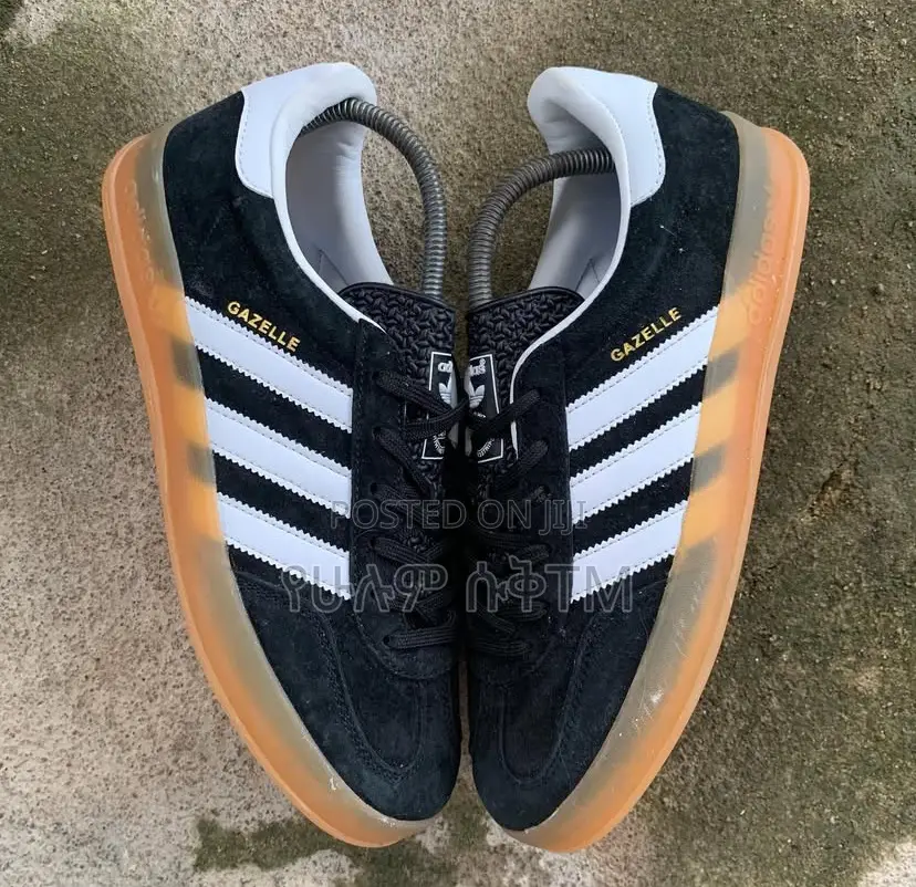 Original Adidas Gazelle Indoor ‘Black White Gum’ Men’S Shoes