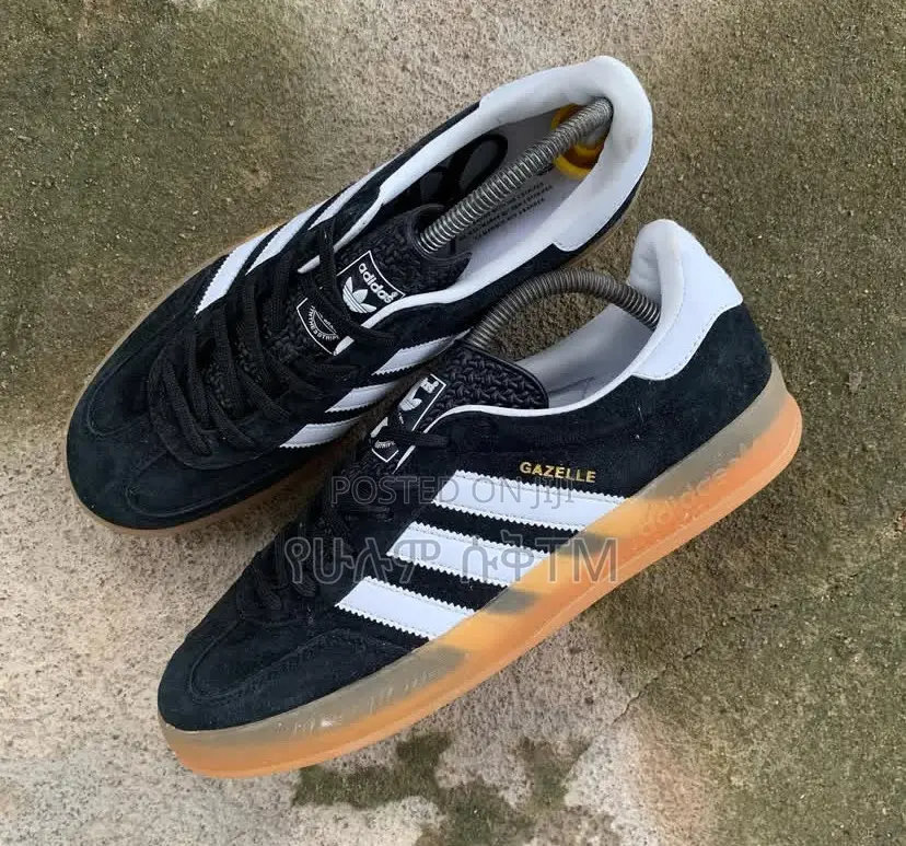 Original Adidas Gazelle Indoor ‘Black White Gum’ Men’S Shoes