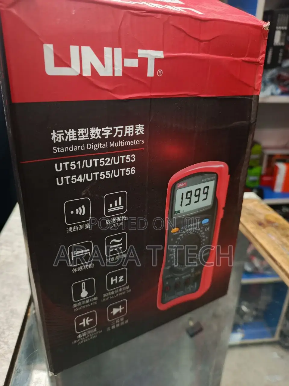 Unit Digital Multimeter Auto Range 1000v 10a Ac Dc Voltmeter