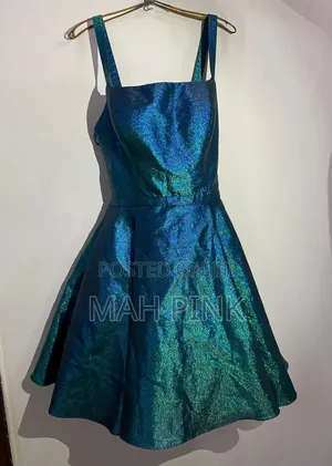 Elegant Metallic Tie Back Occasion Dress