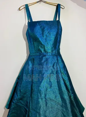 Elegant Metallic Tie Back Occasion Dress