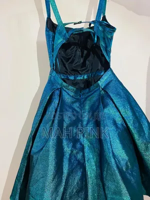 Elegant Metallic Tie Back Occasion Dress