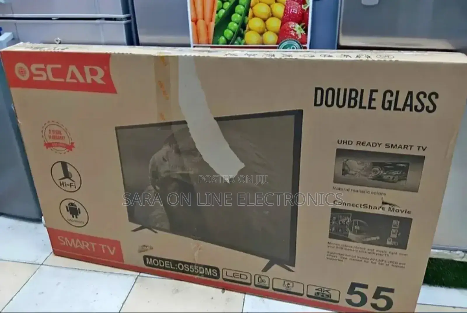 Oscar 55" Double Galss 2 Years Warranty Android 14.0