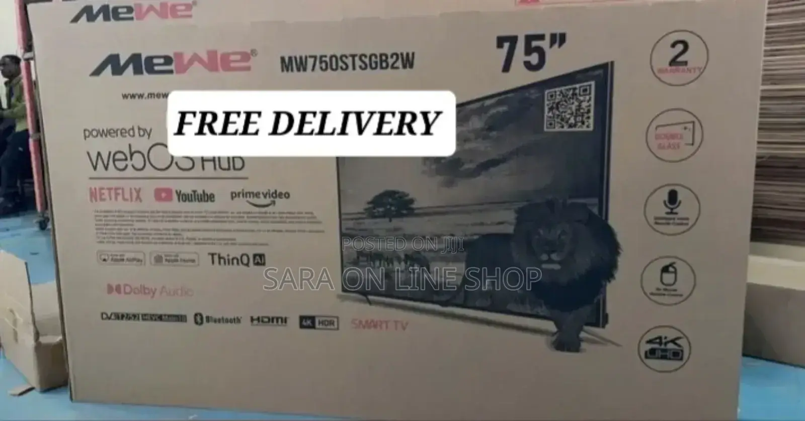 ☆Mewe 75"☆ Smart Android Tv