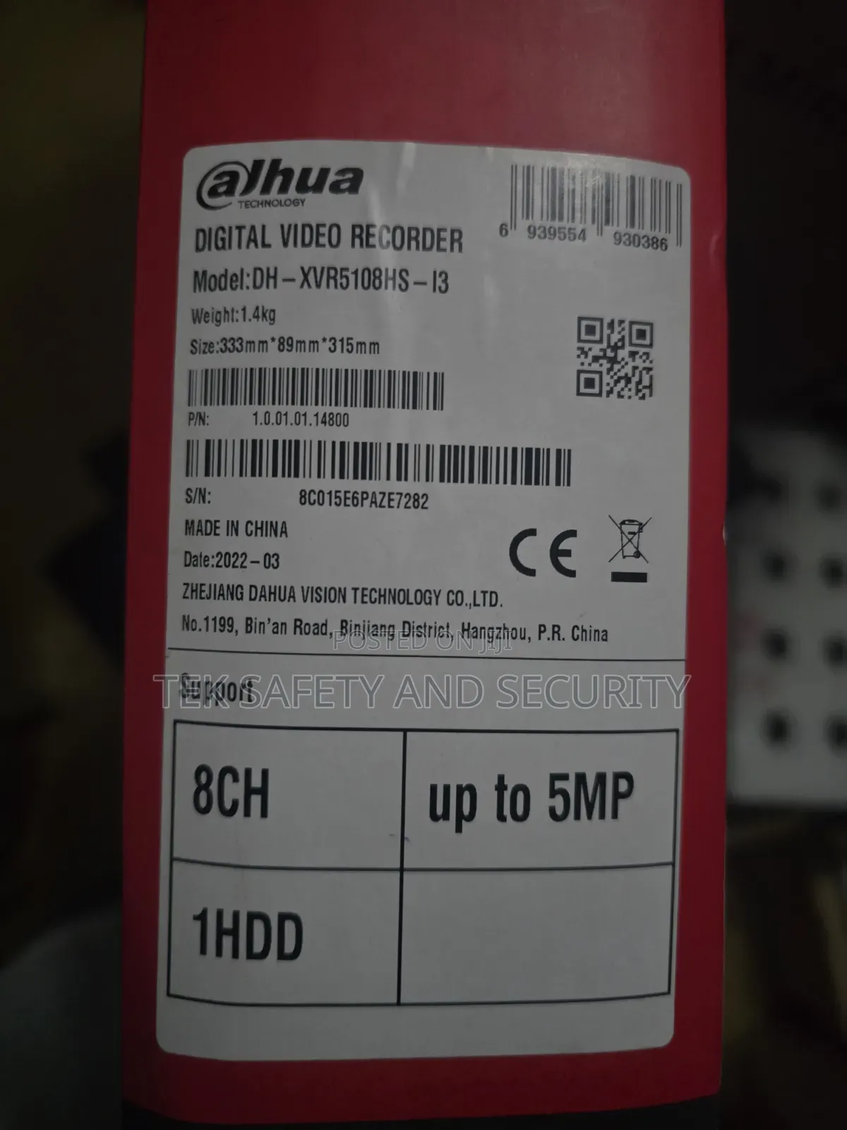 Dahua DVR 8ch
