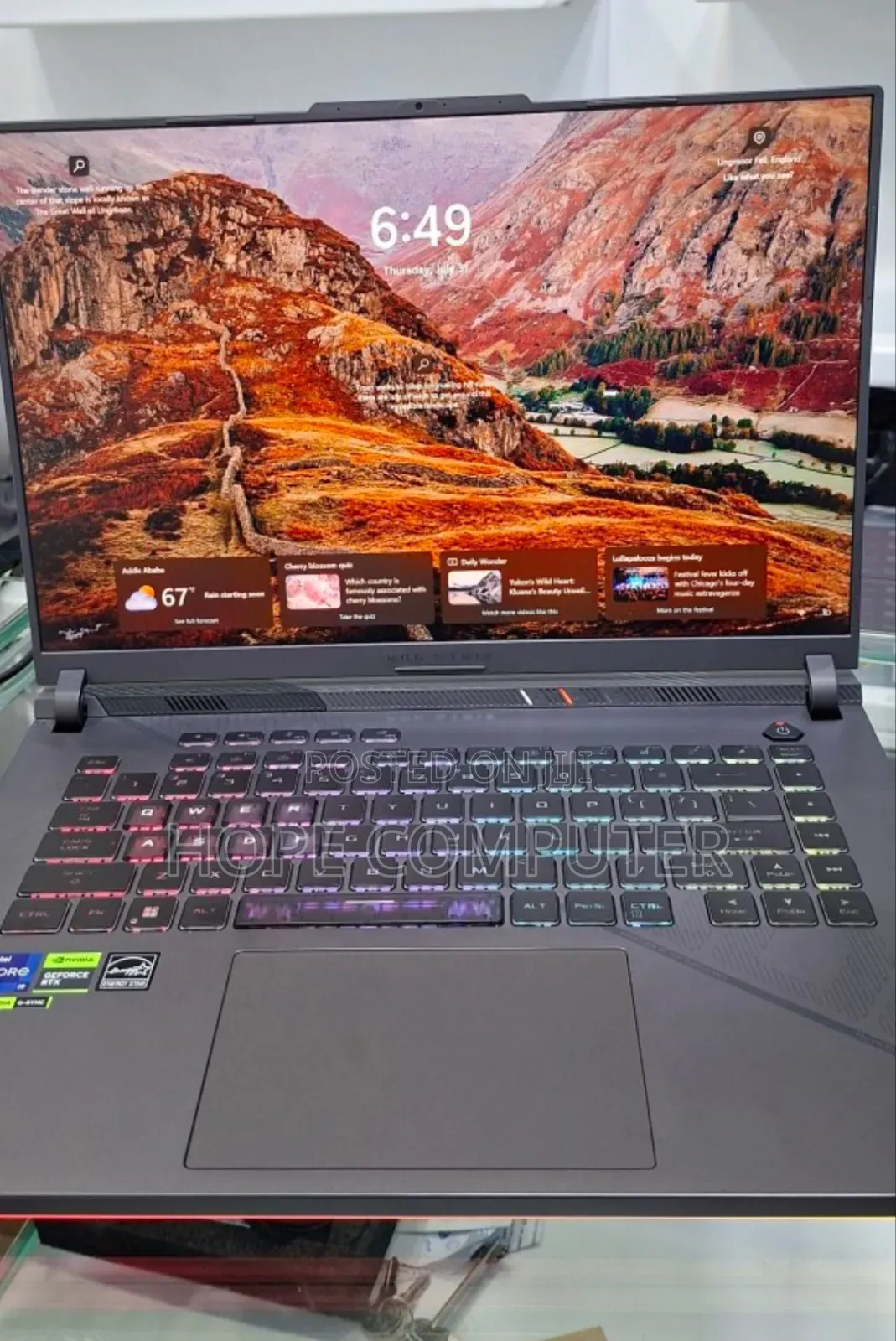 New Laptop Asus ROG Strix G16 G614 32GB Intel Core I9 SSD 1T