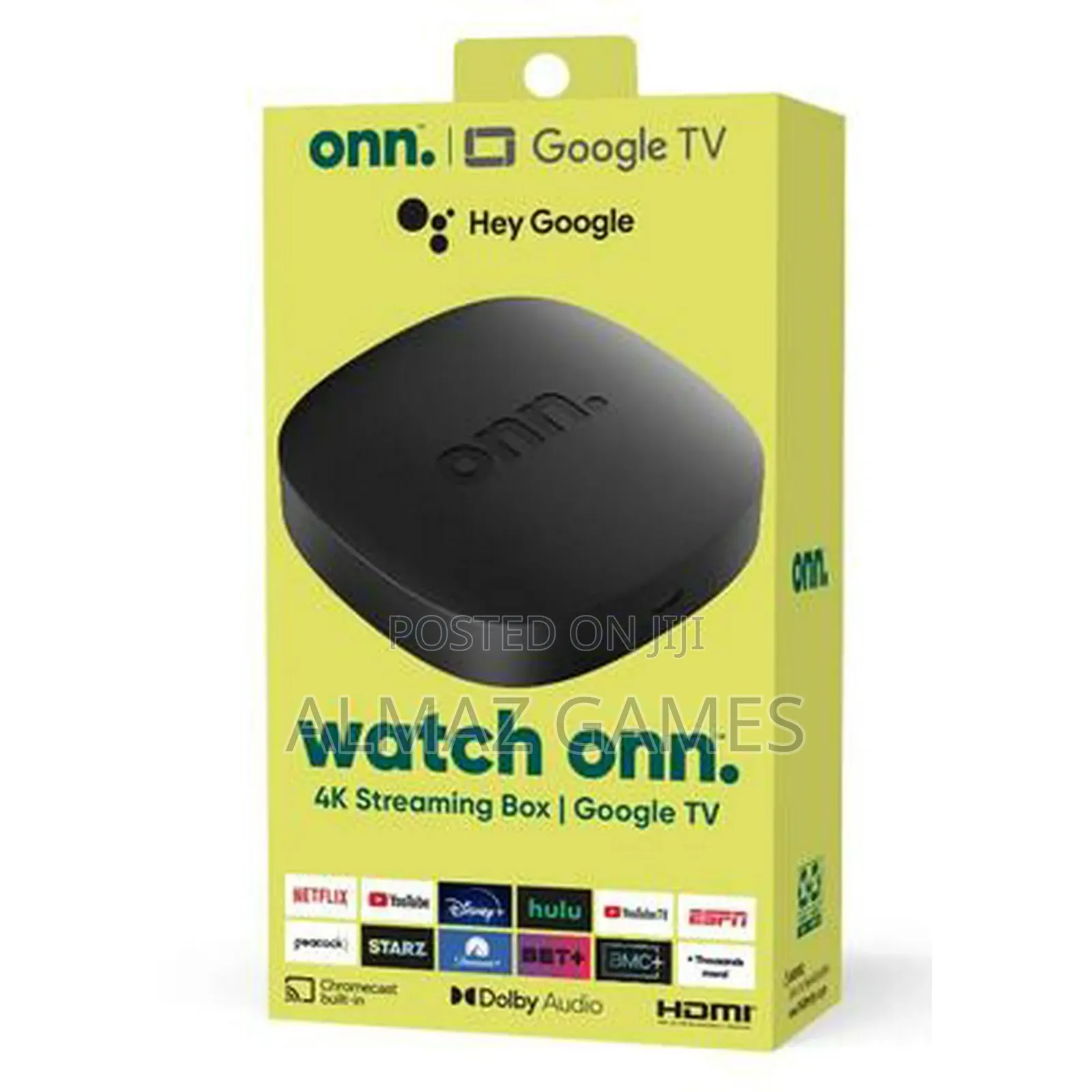 Onn Streaming Device, Google Tv - Fast Streaming ስማርት ቲቪ