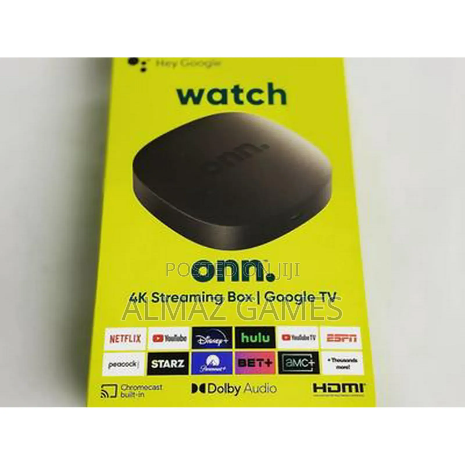 Onn Streaming Device, Google Tv - Fast Streaming ስማርት ቲቪ